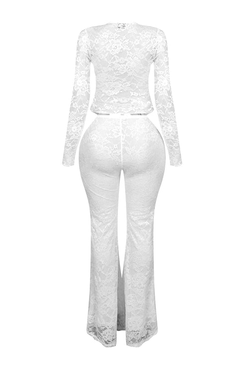Everly Lace Top & Wide Pants SET